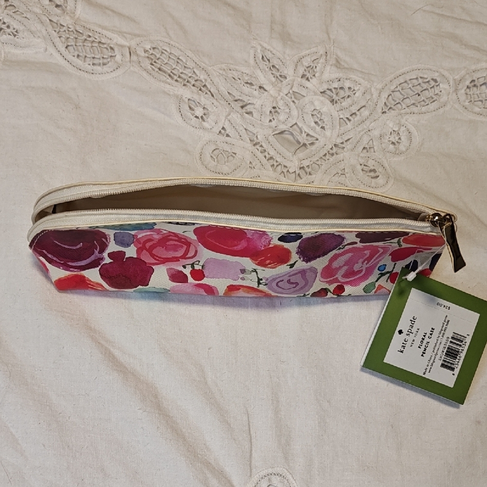 Kate Spade Pink & Red Floral Cosmetic Bag - Picture 6 of 6
